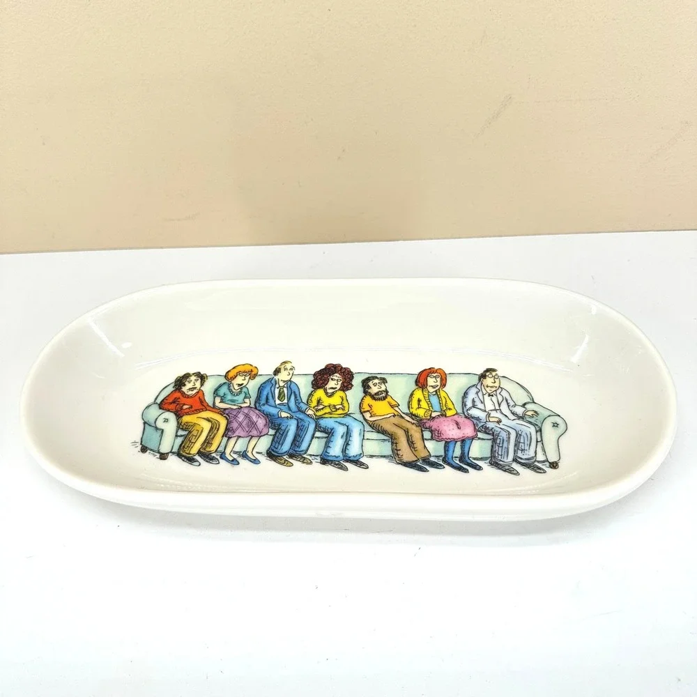 Fishs Eddy Roz Chast Rectangular Ceramic Dish The In Crowd Cartoon New Yorker